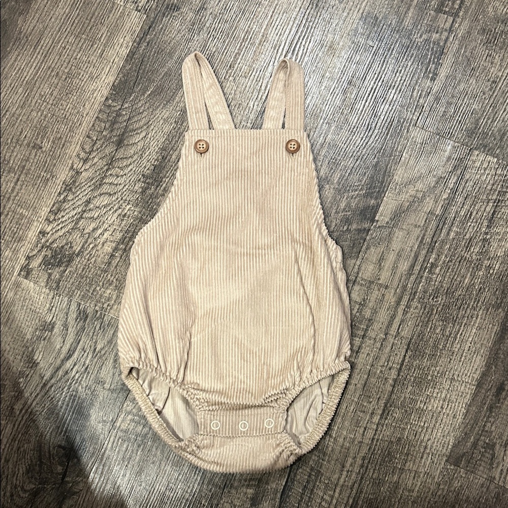 Carter's Beige Corduroy Baby Overalls